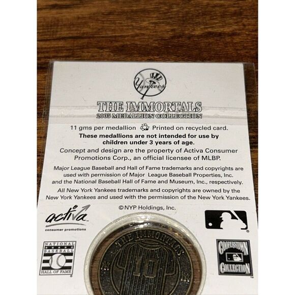 Phil Rizzuto 2005 New York Yankees Immortals Medallion Baseball Coin Sealed+NEW - Picture 5 of 7